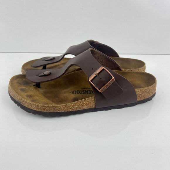 BIRKENSTOCK Men's Gizeh Thong Sandals Brown Birkoflor 44 / US M 11 - Picture 4 of 8